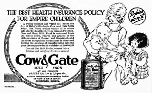 Feeds Prints: The Empire Cookery Book - Advert for Cow & Gate Baby Milk