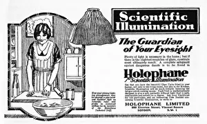 Pastry Prints: The Empire Cookery Book - Advert for Holophane Lampshades