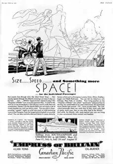Images Dated 22nd October 2015: Empress of Britain advertisement, 1931