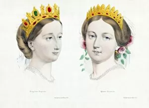 Images Dated 3rd June 2011: Empress Eugenie and Queen Victoria