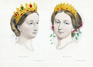 Images Dated 3rd June 2011: Empress Eugenie and Queen Victoria