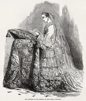Eugenia Prints: Empress Eugenie in her wedding dress