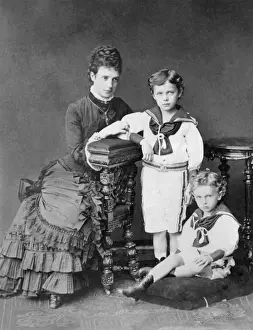 Empress Maria Feodorovna with two of her sons