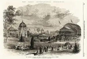 Jardin Prints: The Empress's Pavilion and Grand Conservatory in the Reserved Garden