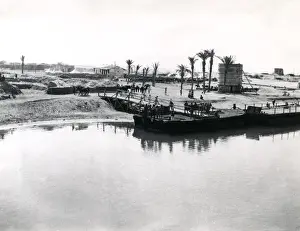 Encampment, east side of Suez Canal, Egypt, WW1