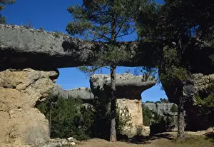 Topography Prints: (Enchanted City). Province of Cuenca. View of the rock forma
