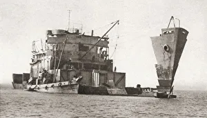 Aftermath Collection: The end of a Liberty ship at Netley, nr Southampton