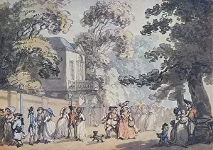 Mall Prints: The End of the Mall (Spring Gardens) by Thomas Rowlandson