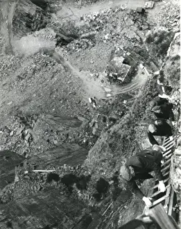 Quarry Prints: End of shift, Penyrorsedd Slate Quarry, North Wales