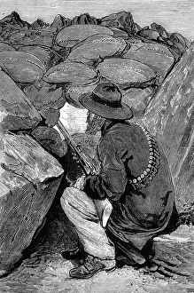 Images Dated 13th July 2004: The end of the Zulu war. A colonial soldier in one of the sc
