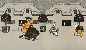 Pompous Prints: Endpaper design by Cecil Aldin, The Great Adventure