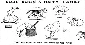 Rufus Gallery: Endpapers, Cecil Aldins Happy Family, Humpty and Dumpty
