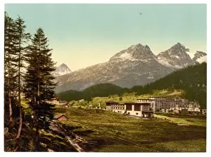 Grisons Prints: Engadine, St. Moritz, and view of the Pulaschin, Albana