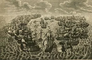 Engagement of British Fleet and Spanish Armada