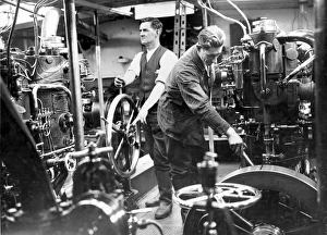 Engine room of London Fire Brigade fireboat