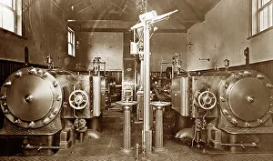 Engine room in a woollen mill in Bradford