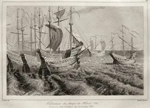 Galleon Prints: England (16th c. ). Kingdom of Henry VIII. Ships