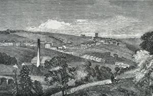 Catalonia Collection: ENGLAND (19 century). Haworth Village. Engraving