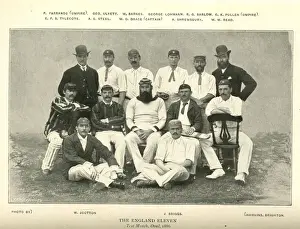 Cricketers Prints: The England Cricket Team, Oval Test Match, 1886