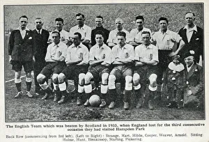 England International Football team, 1933