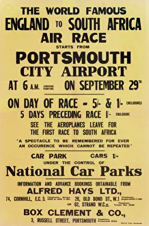 Images Dated 24th May 2012: England to South Africa Air Race Poster