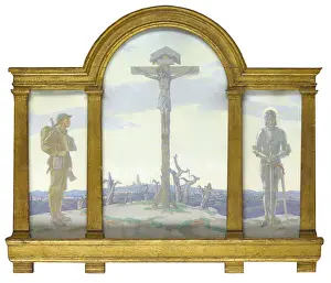 Jowett Prints: England, triptych by Percy Jowett, WW1