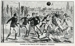 Goal Prints: England v Scotland International Football at the Oval, 1879