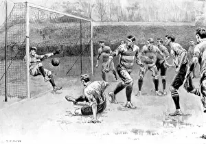 Goal Prints: England vs. Scotland Football Match, 1901