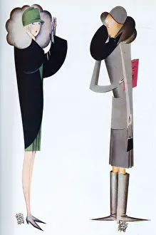 Stereotypical Prints: Englands New Voters, 1928 - Caricature by Garretto