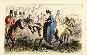 Frenchman Collection: English aristocrat in a carriage ignoring a handshake