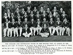 Blazers Prints: English and Australian teams, second test at Lords