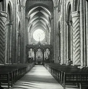 Blessed Prints: English Cathedrals - Durham Cathedral Nave