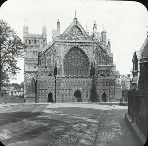 Cathedrals Prints: English Cathedrals - Exeter - West Front