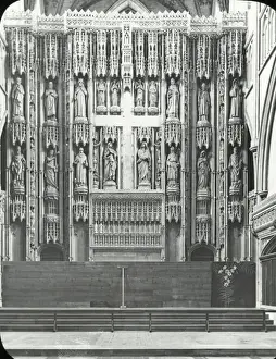 Albans Prints: English Cathedrals - High Altar screen - St Albans