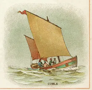 Sails Prints: English Coble Boat