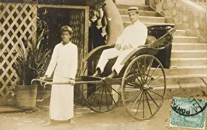 Rick Shaw Prints: English Gent in Egypt in rickshaw