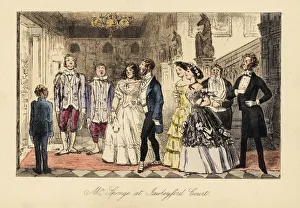 Images Dated 3rd July 2020: English gentleman and ladies announced before dinner