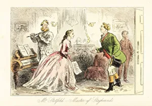 Images Dated 1st July 2020: English gentleman being shown into a drawing room
