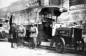 An English M. E. T. motor bus in the hands of German soldiers