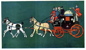 Outing Prints: English Mail Coach of 1830