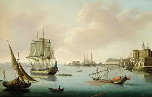 1823 Prints: An English Man o War, by John Thomas Serres