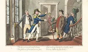 Ellen Prints: An English naval officer greets an old man in an inn