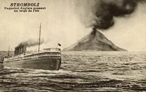 Images Dated 24th November 2016: English Packet Boat passes Stromboli