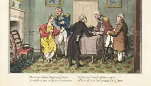 Odalisque Prints: English Regency naval officer settling his gambling debts