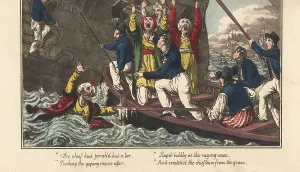 Pike Prints: English sailor saves a drowning Arab chief, Regency era