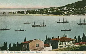 Anchored Prints: English Squadron moored off the Princes Islands