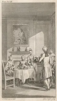 C 1750 Prints: English Tea Party C1750
