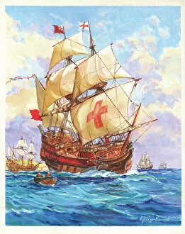 Barrett Collection: English Warship - Tudor?