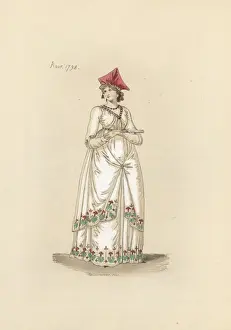 Augusteetienneguillaumot Prints: English woman in the fashion of August 1798