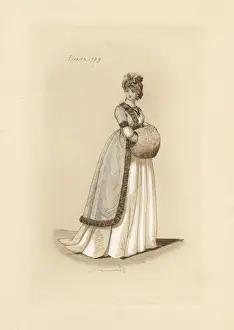 Headband Prints: English woman in the fashion of February 1799